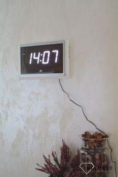 Zegar cyfrowy z zasilaniem sieciowym i wyświetlaczem i alarmem XONIX 2502. Zegar cyfrowy na ścianę białe cyfry. Zegary cyfrowe. Zegary z dużymi cyframi. Zegar podświetlany (2).JPG